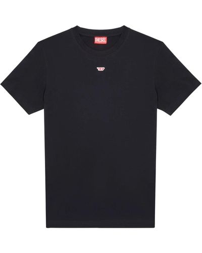 DIESEL T-shirt con logo d applicato - Nero