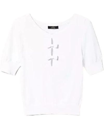 Twin Set Rasata v-ausschnitt t-shirt - Weiß