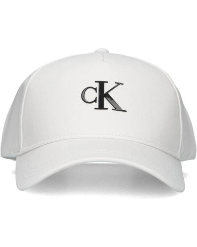 Calvin Klein Weiße archive cap mit gummilabel