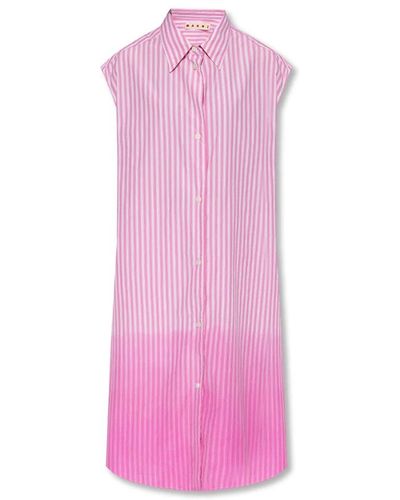 Marni Camisa rosa asimétrica para mujeres