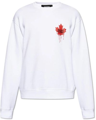DSquared² Sweatshirt mit logo - Weiß