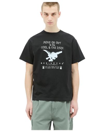 Brain Dead T-shirt mit grafikdruck aus baumwolle - Schwarz