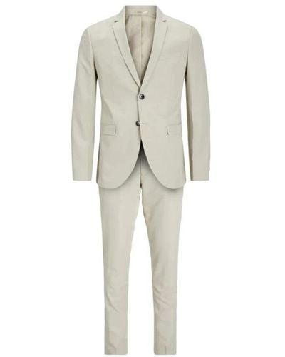 Jack & Jones Single Breasted Suits - Natural