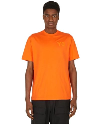 Y-3 Logo jersey tee - Orange
