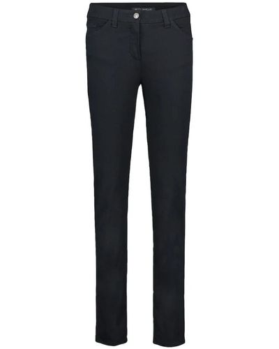 Betty Barclay Trousers > slim-fit trousers - Bleu