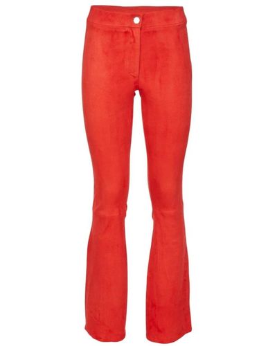 Arma Cropped Trousers - Red