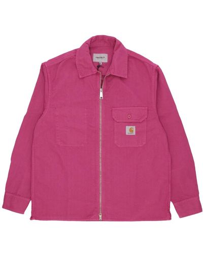 Carhartt Magenta hemdjacke gefärbt bekleidung - Pink