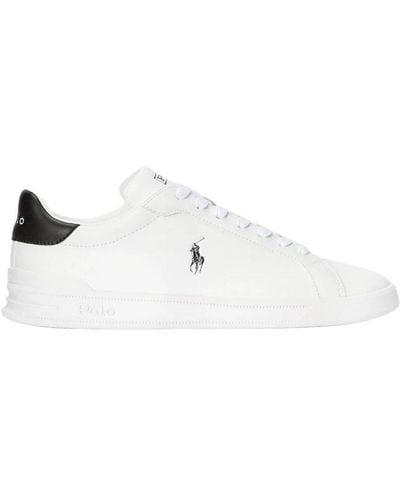 Ralph Lauren Sneakers heritage court ii in pelle bianca - Bianco