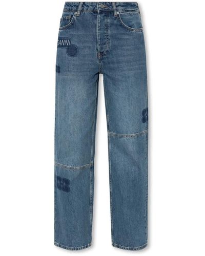Ganni Straight leg jeans - Blau