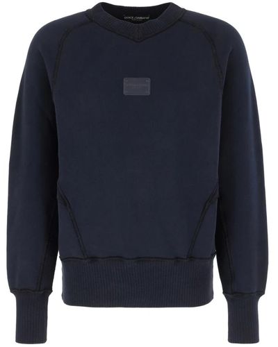 Dolce & Gabbana Stilvolle sweatshirt-kollektion - Blau