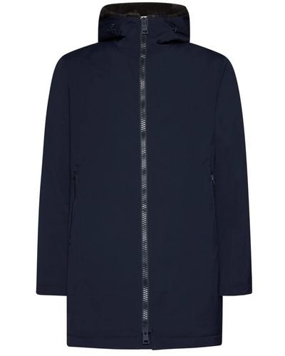 Herno Navy hooded parka jacket - Blau