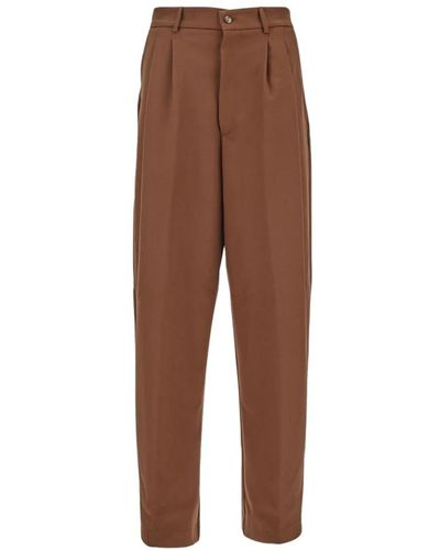 OMBRA MILANO Trousers > wide trousers - Marron