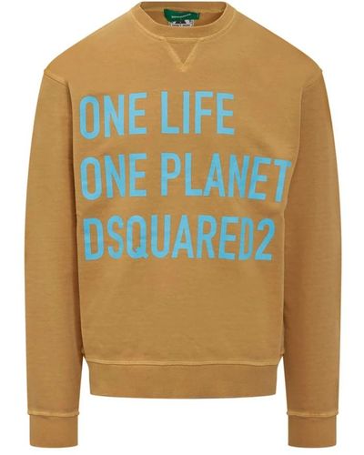 DSquared² One life crew-neck sweatshirt - Giallo
