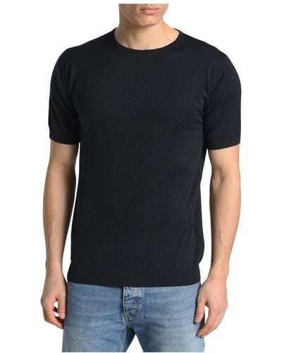 John Smedley T-Shirts - Black