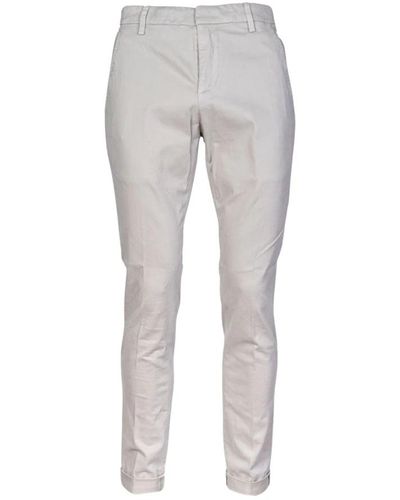 Dondup Trousers > slim-fit trousers - Gris