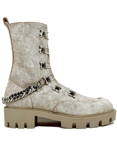 Christian Louboutin Shoes > boots > lace-up boots - Gris