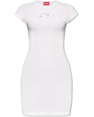DIESEL 'd-angiel' kleid mit logo - Weiß