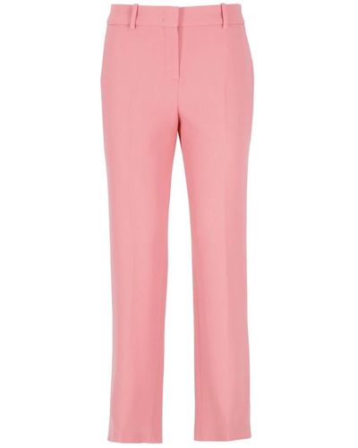 Ermanno Scervino Pantalones rosa de viscosa con bolsillos