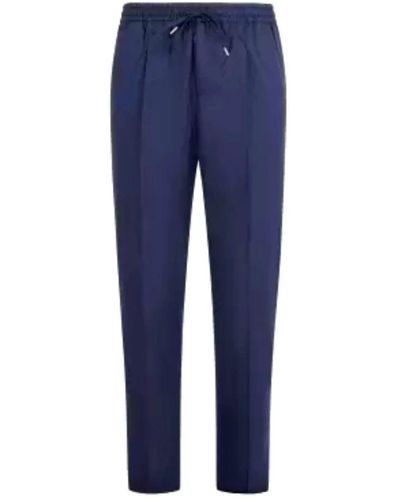BRIGLIA Slim-Fit Trousers - Blue