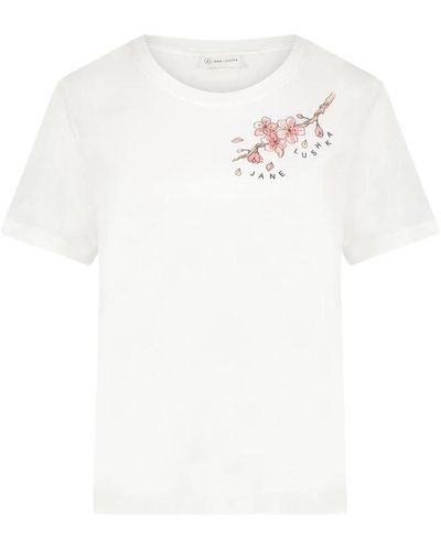 Jane Lushka Camiseta ninja logo | blanco