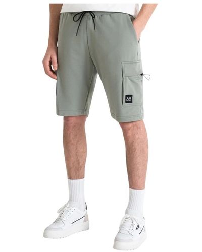 Antony Morato Grüne fleece-shorts