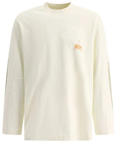 Roa Grafisches langarm t-shirt - Weiß