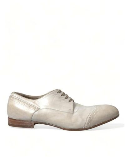 Dolce & Gabbana Shoes > flats > laced shoes - Blanc