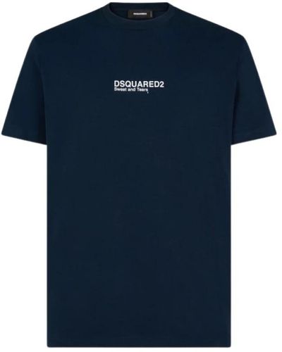 DSquared² Cool fit rundhals kurzarm t-shirt - Blau