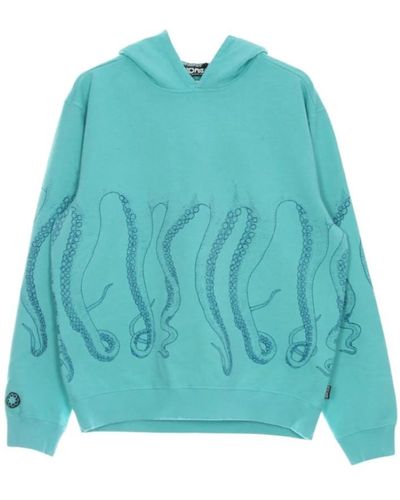 Octopus Leichter Hoodie gefärbt - Blau