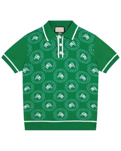 Gucci Klassisches polo shirt für männer - Grün