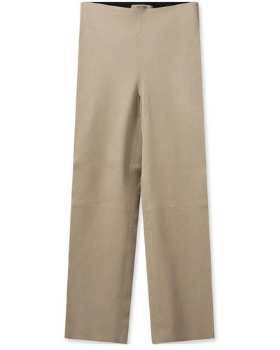 Mos Mosh Straight Trousers - Natural