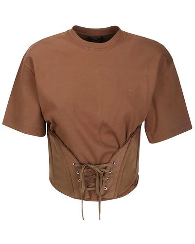 Mugler T-Shirts - Brown