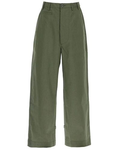KENZO Wide trousers - Verde