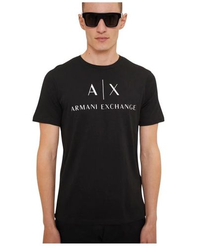 Armani Exchange Klassisches schwarzes t-shirt