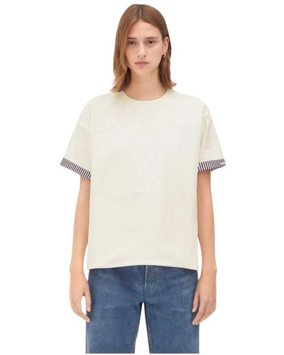 Bottega Veneta Doppellagiges t-shirt - Weiß
