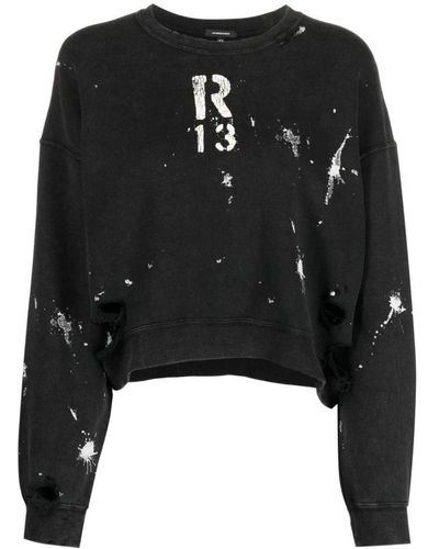 R13 Round-Neck Knitwear - Black