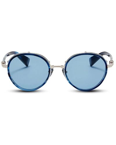 Balmain Sonnenbrille croissy aus titan - Blau