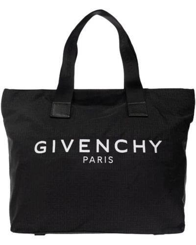 Givenchy Schwarze monogramm-wickeltasche mit logo-print