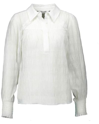 co'couture Elegante weiße bluse mit rüschen