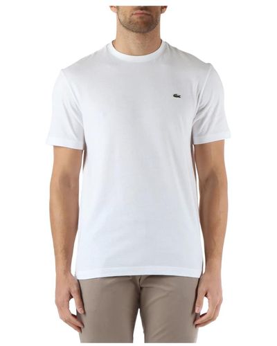 Lacoste Regular fit baumwoll t-shirt mit logo patch - Weiß