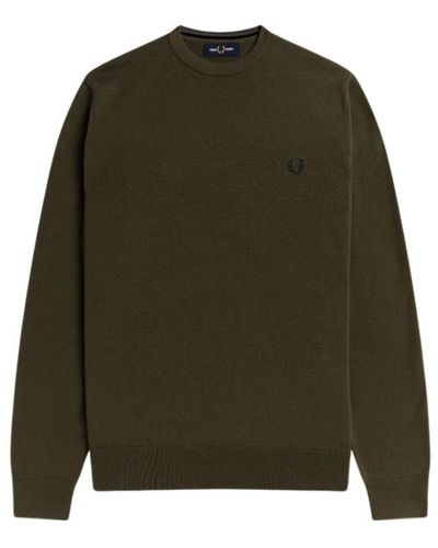 Fred Perry Round-Neck Knitwear - Green
