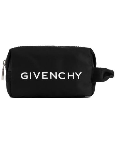 Givenchy Schwarze g-zip toilettenbeutel zubehör