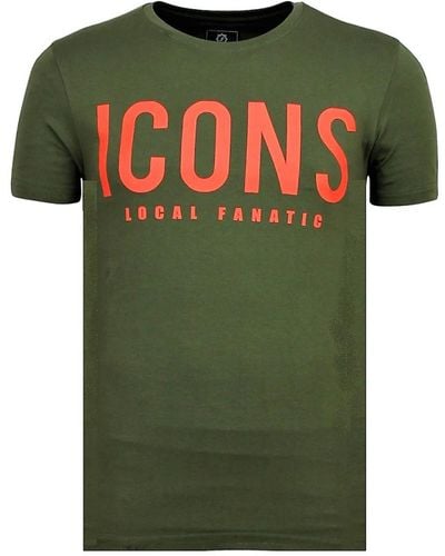 Local Fanatic T shirt icons print - kleidung mit druck bestellen - 6361g - Grün