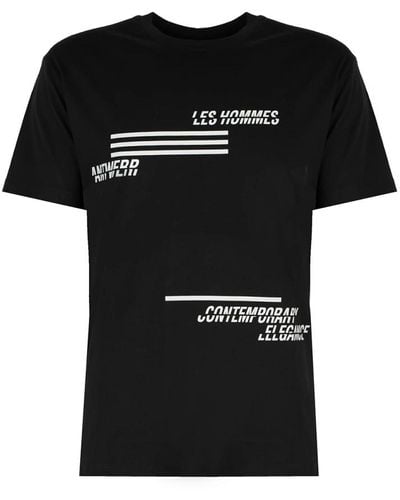 Les Hommes T-Shirt zeitgenössisch - Schwarz