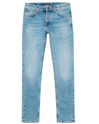 Nudie Jeans Jeans slim fit in cotone organico - Blu
