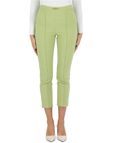 Elisabetta Franchi Cropped Trousers - Green