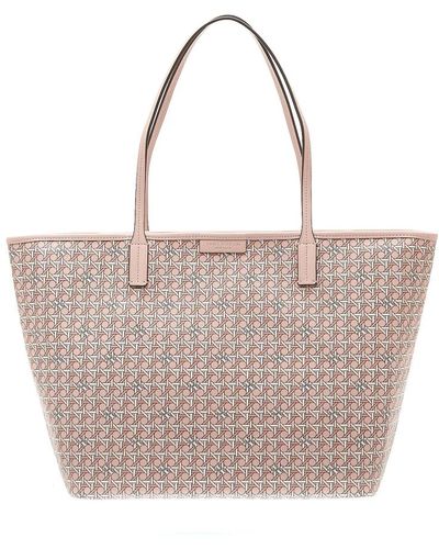 Tory Burch Elegante borsa per la spesa rosa con zip