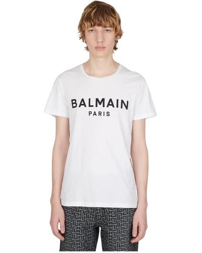 Balmain Logo print crewneck t-shirt - Weiß