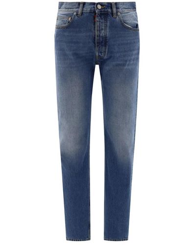 Maison Margiela Jeans,jeans mit besticktem logo - Blau