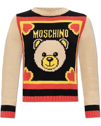 Moschino Pullover mit teddybärmotiv - Schwarz
